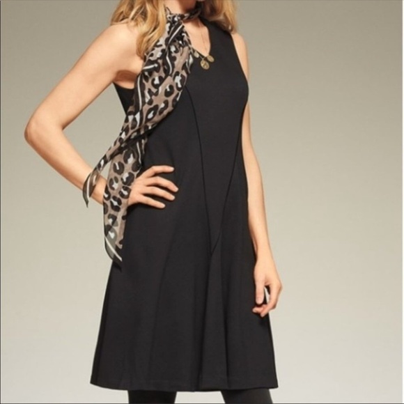 Cabi Performance Fit & Flare Black Dress #3649 - Picture 1 of 7
